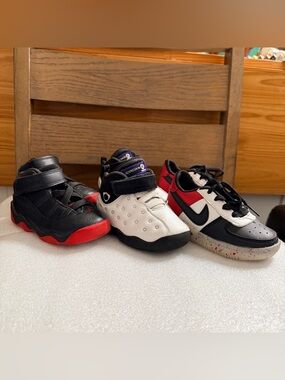Nike and Jordan shoes size 7c for boys